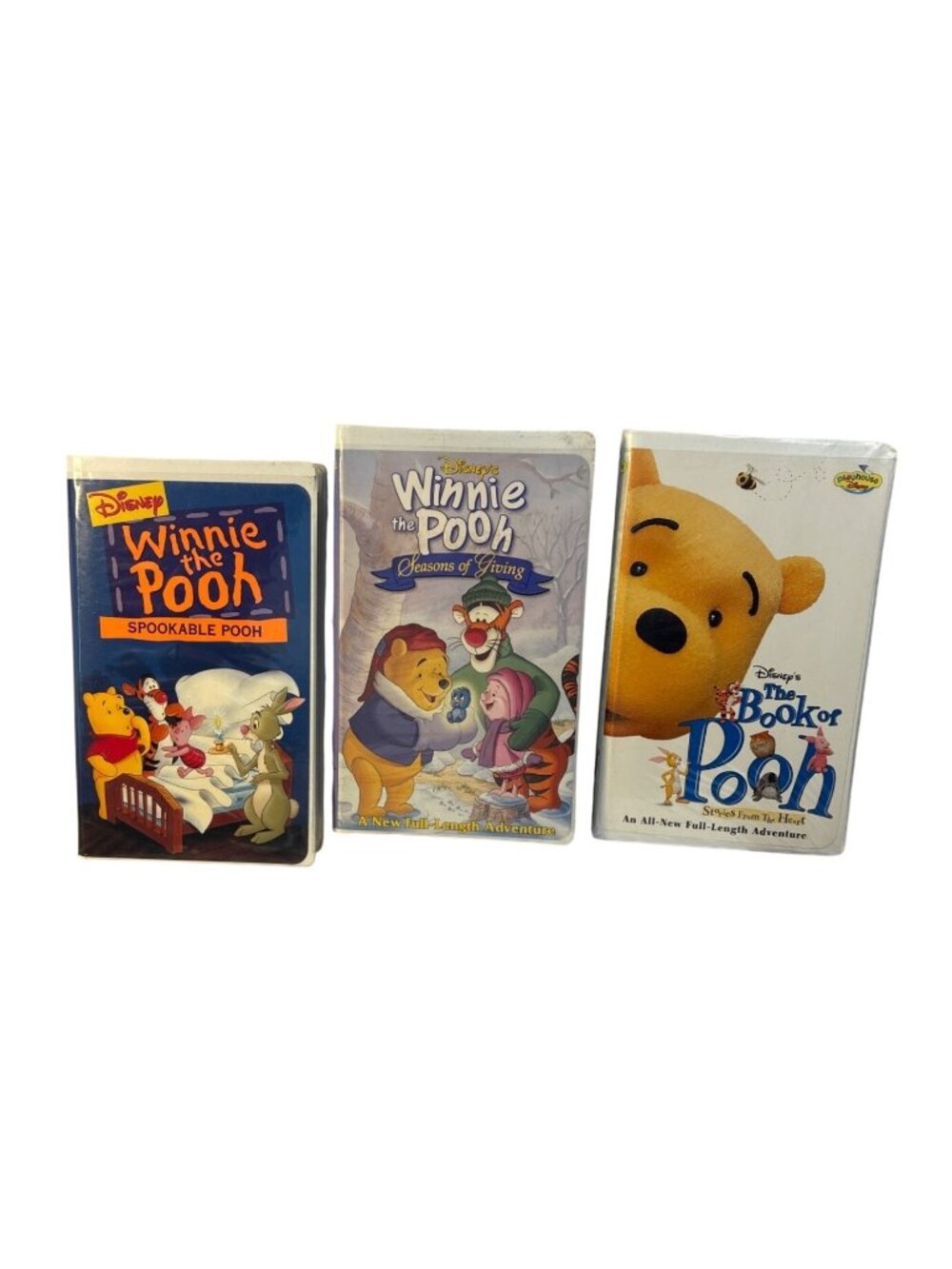 Winnie The Pooh VHS Lot of 3 Spookable Pooh Seasons Of Giving The Book Of Pooh